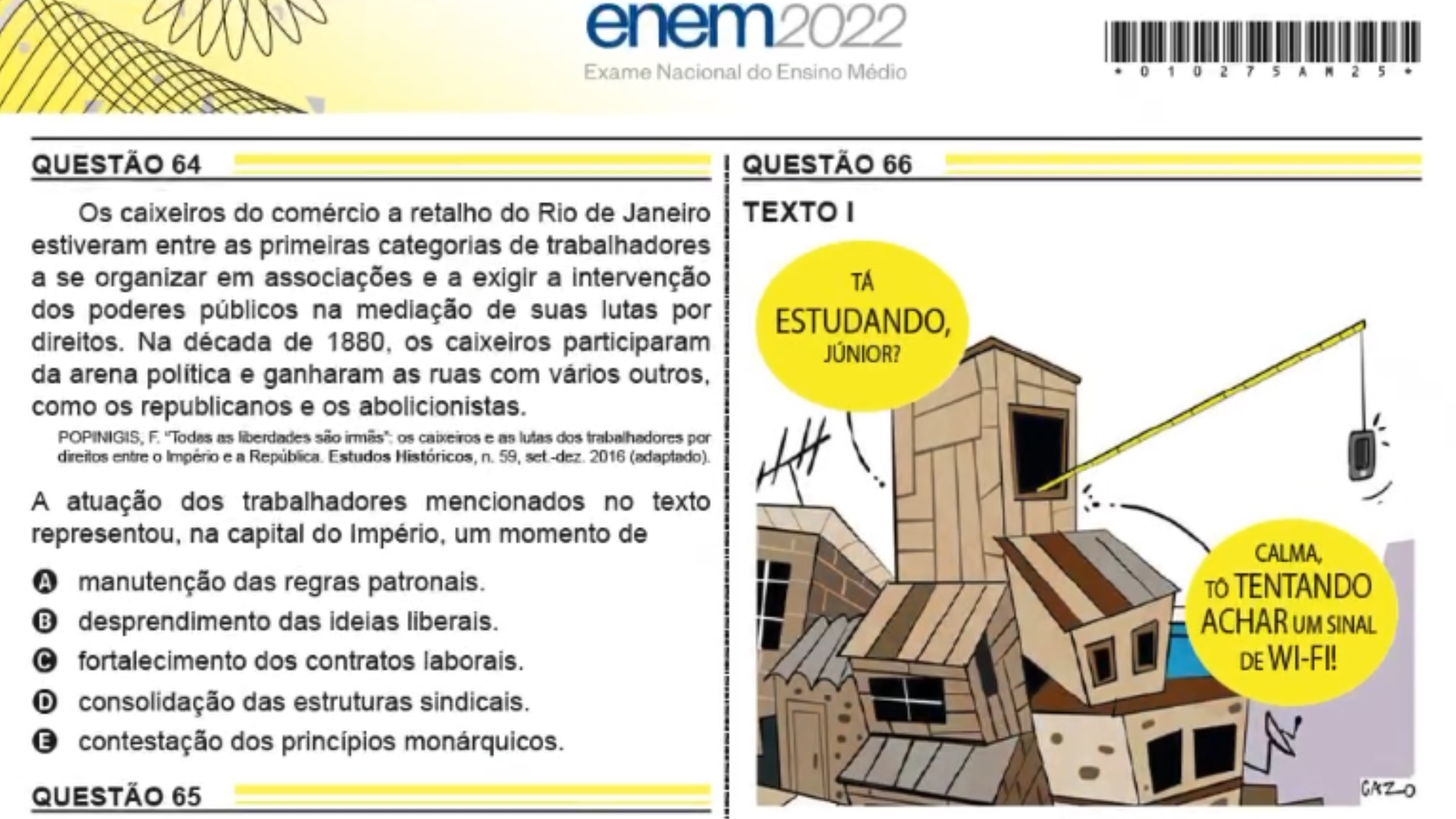 Veja as 7 questões mais fáceis do primeiro dia do Enem 2023